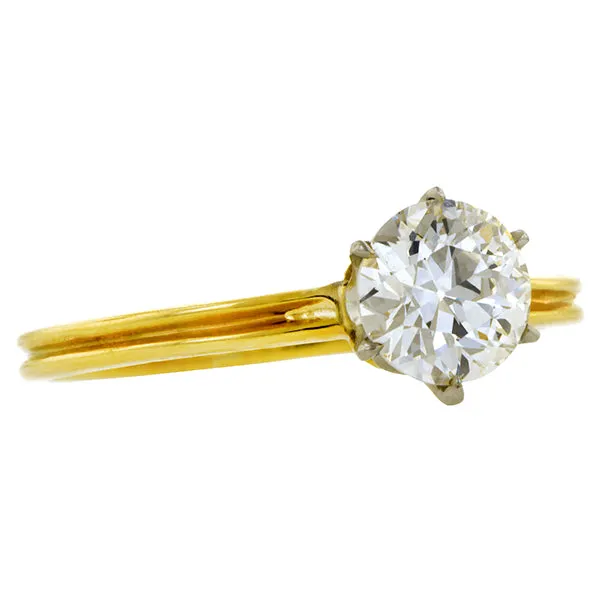 Antique Engagement Ring, Old Euro 1.04