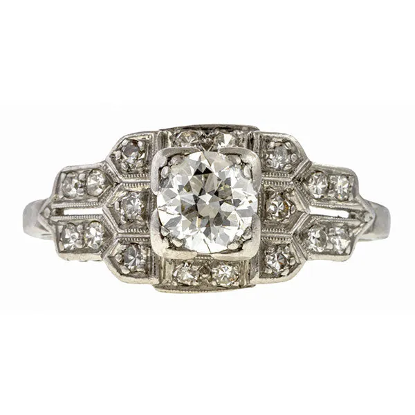Antique Engagement Ring, Old Mine 0.62ct.