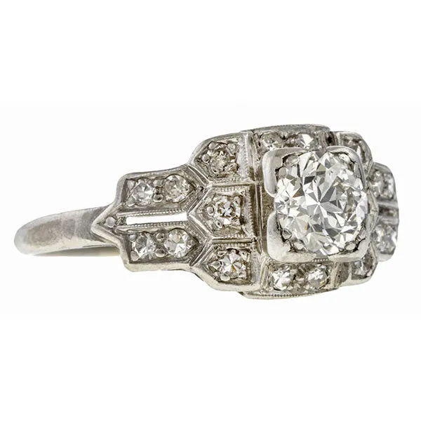 Antique Engagement Ring, Old Mine 0.62ct.
