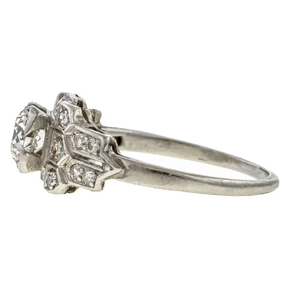 Antique Engagement Ring, Old Mine 0.62ct.