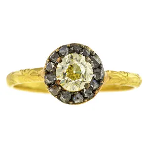 Antique Engagement Ring, Old Mine Cut 0.63ct.