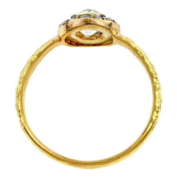 Antique Engagement Ring, Old Mine Cut 0.63ct.