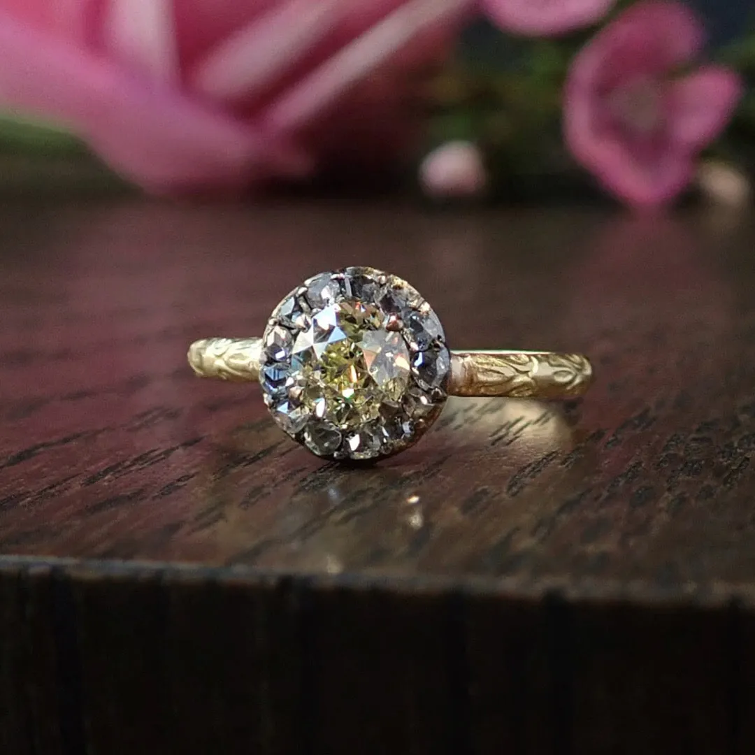 Antique Engagement Ring, Old Mine Cut 0.63ct.