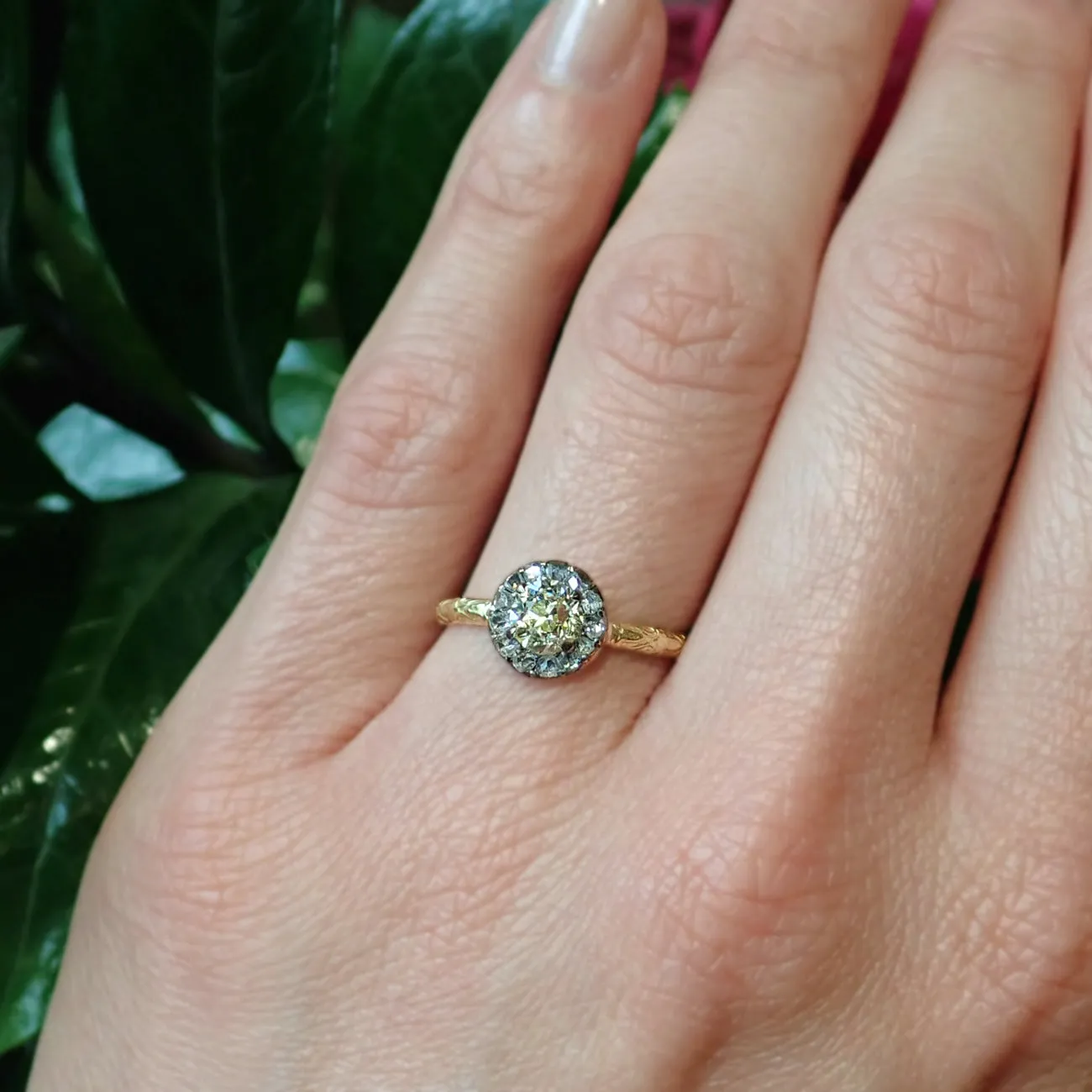 Antique Engagement Ring, Old Mine Cut 0.63ct.