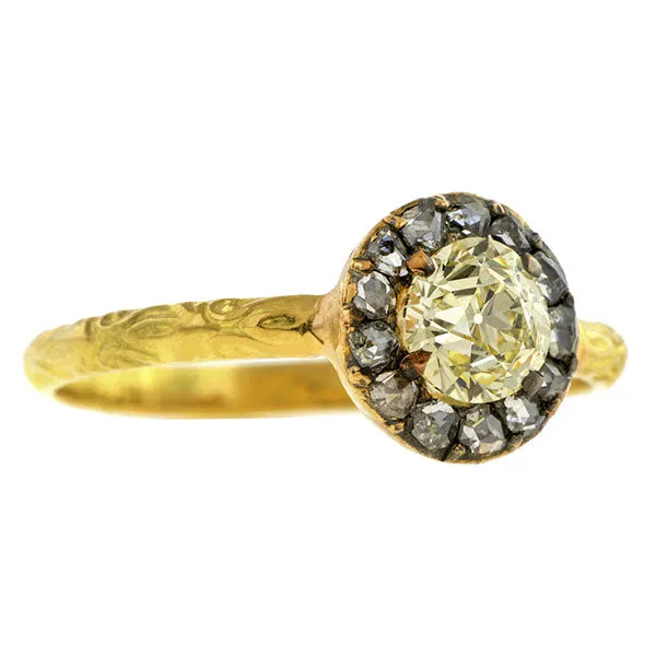 Antique Engagement Ring, Old Mine Cut 0.63ct.