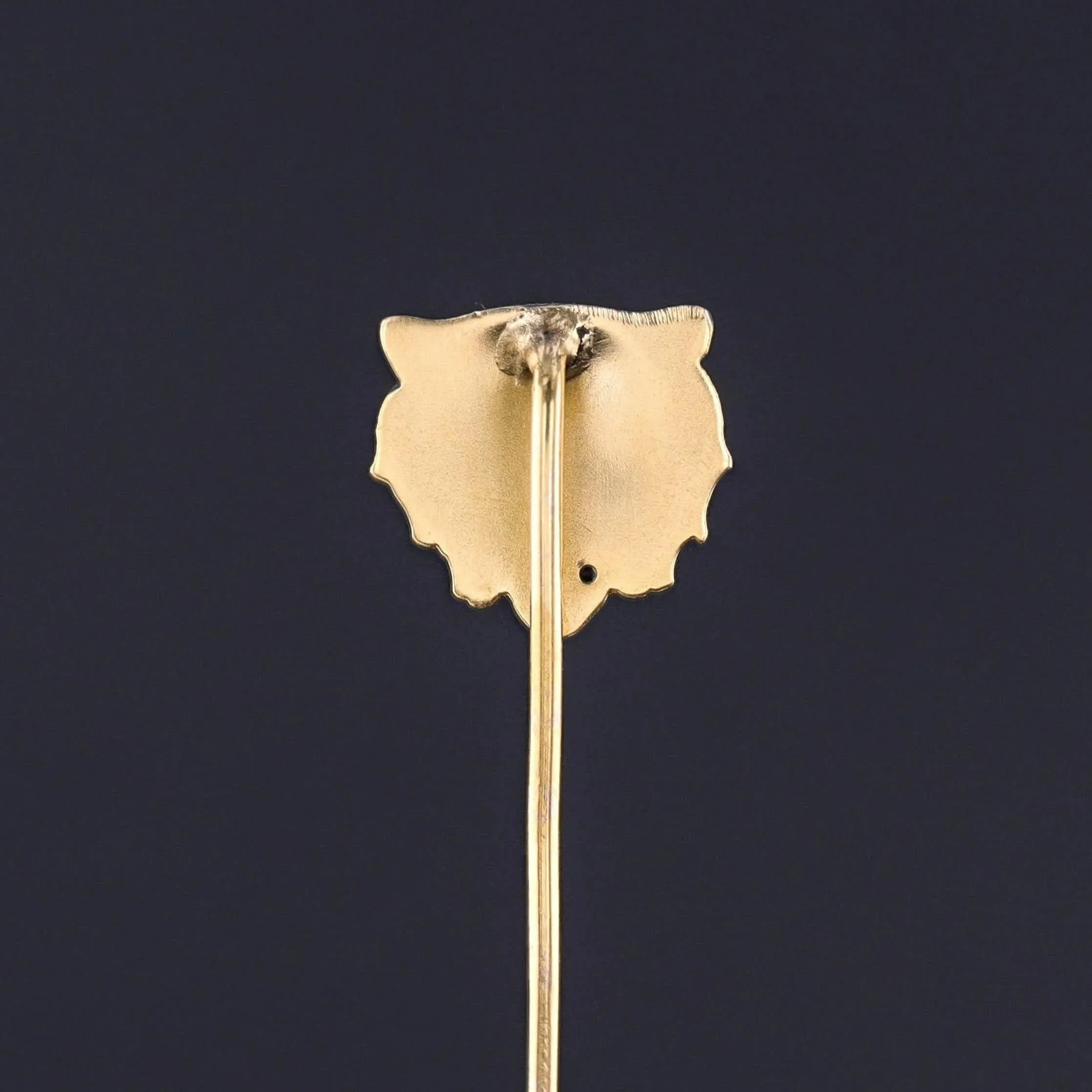 Antique Lion Stickpin of 14k Gold