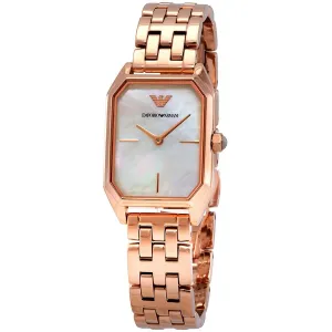 Armani Giola Quartz White Mother of Pearl Dial Ladies Watch AR11147