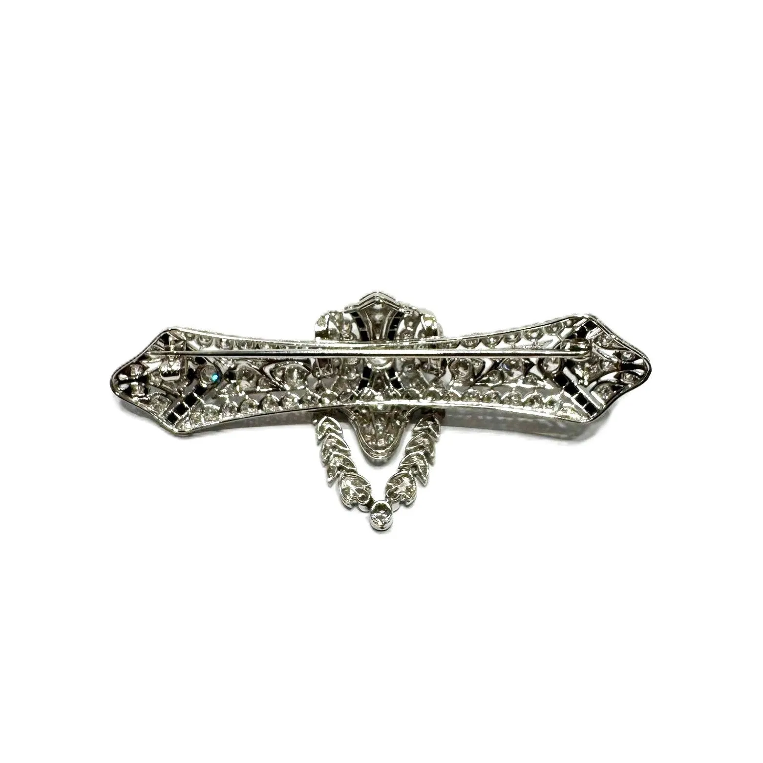 Art Deco Diamond and Sapphire Brooch
