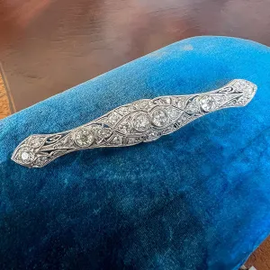 Art Deco Diamond Bar Pin