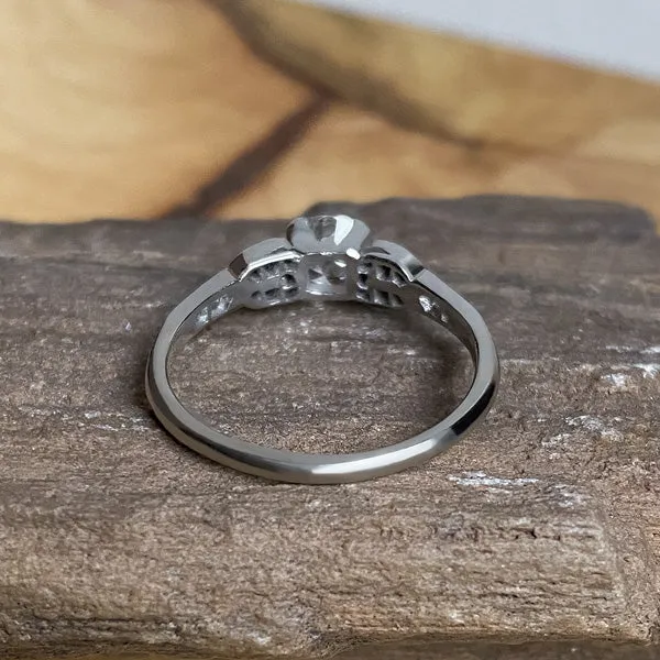 Art Deco Engagement Ring, Circular Brilliant 0.73ct.
