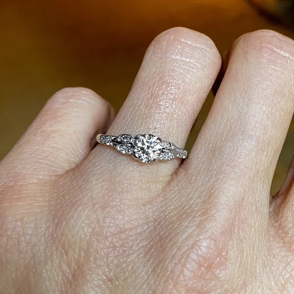 Art Deco Engagement Ring, Circular Brilliant 0.73ct.