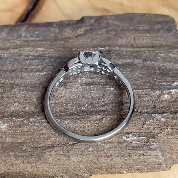 Art Deco Engagement Ring, Circular Brilliant 0.73ct.