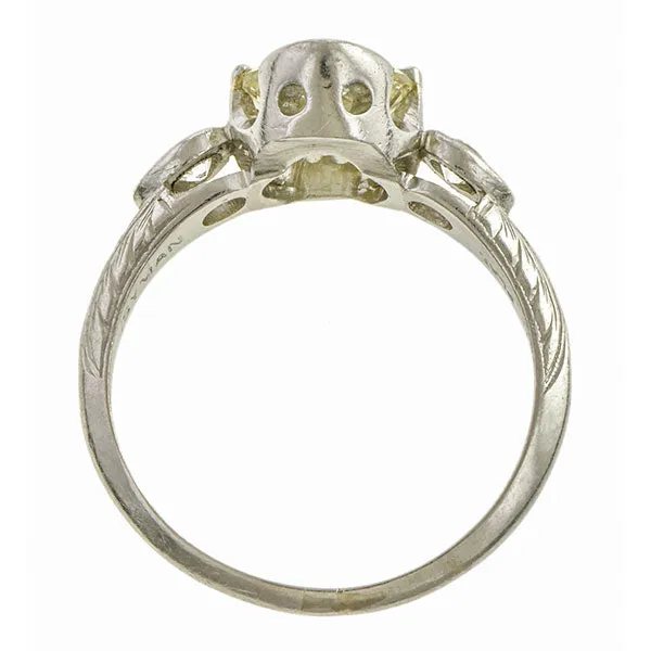 Art Deco Engagement Ring, Old European Cut 1.31ct