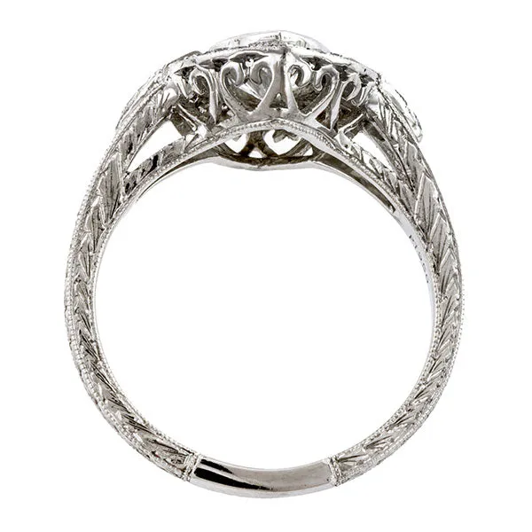 Art Deco Style Engagement Ring, MQ 0.92ct