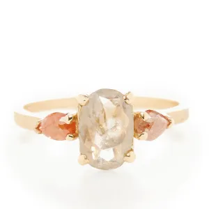 Artists Delight Three Stone Opaque Diamond Ring
