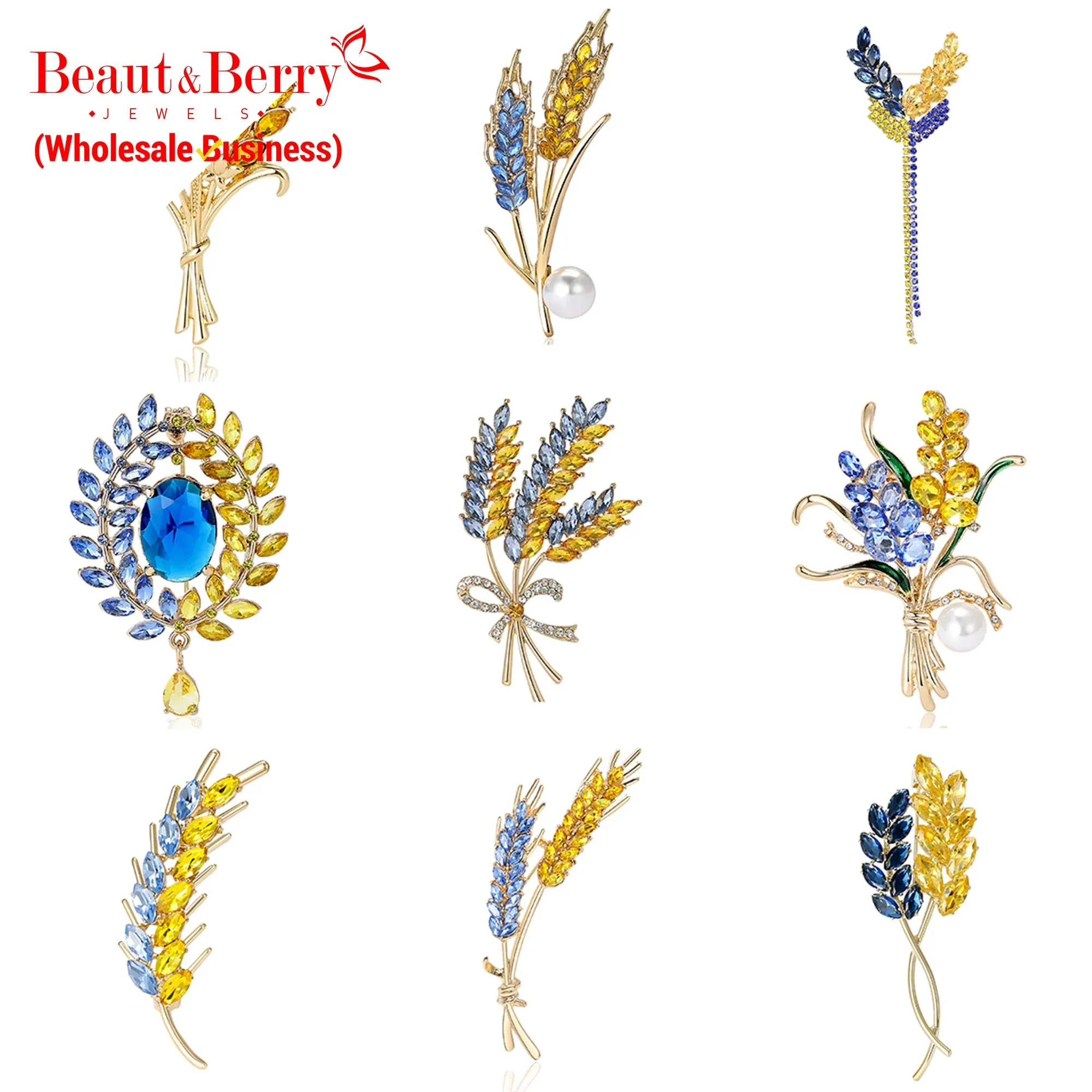 Beaut&Berry Ear of Wheat Brooches