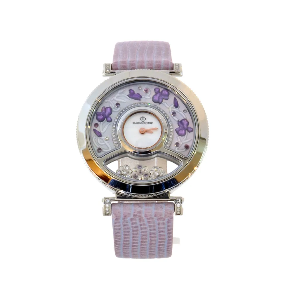 Bijoumontre Ladies Watch Around The World - Flower Collection With 0.24 Ct. Diamond