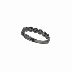 BLACK DIAMOND STACK RING 14K BLACK GOLD (0.2 CTW)