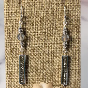 Black Spinel Bead Frame Dangles