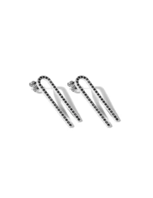 Blake Black Onyx Earrings <br> Silver