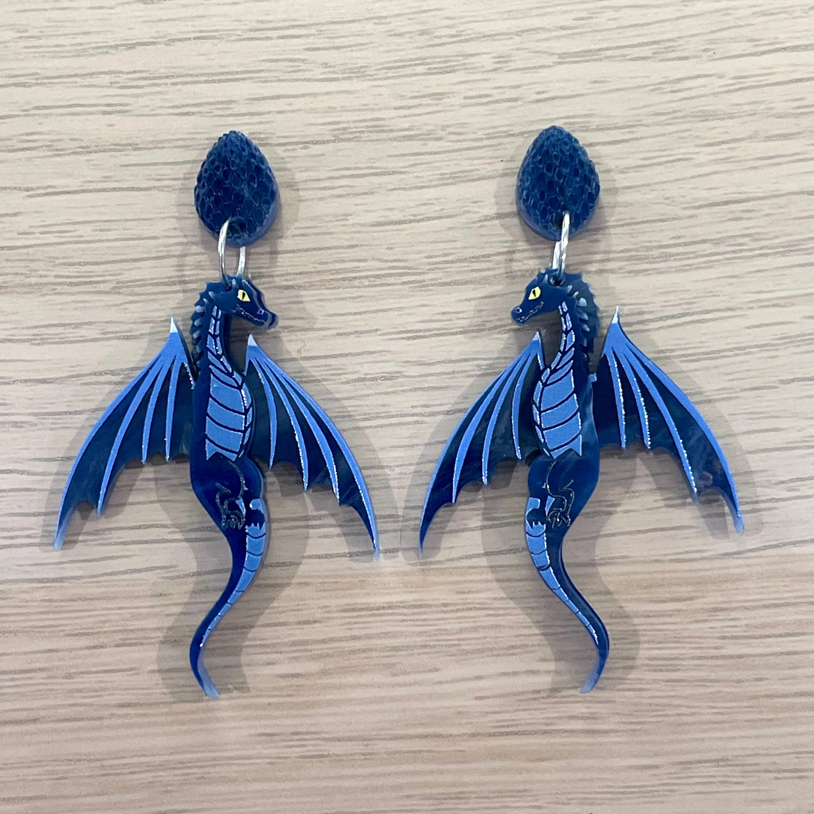 Blue  Dragon - earrings