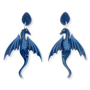 Blue  Dragon - earrings