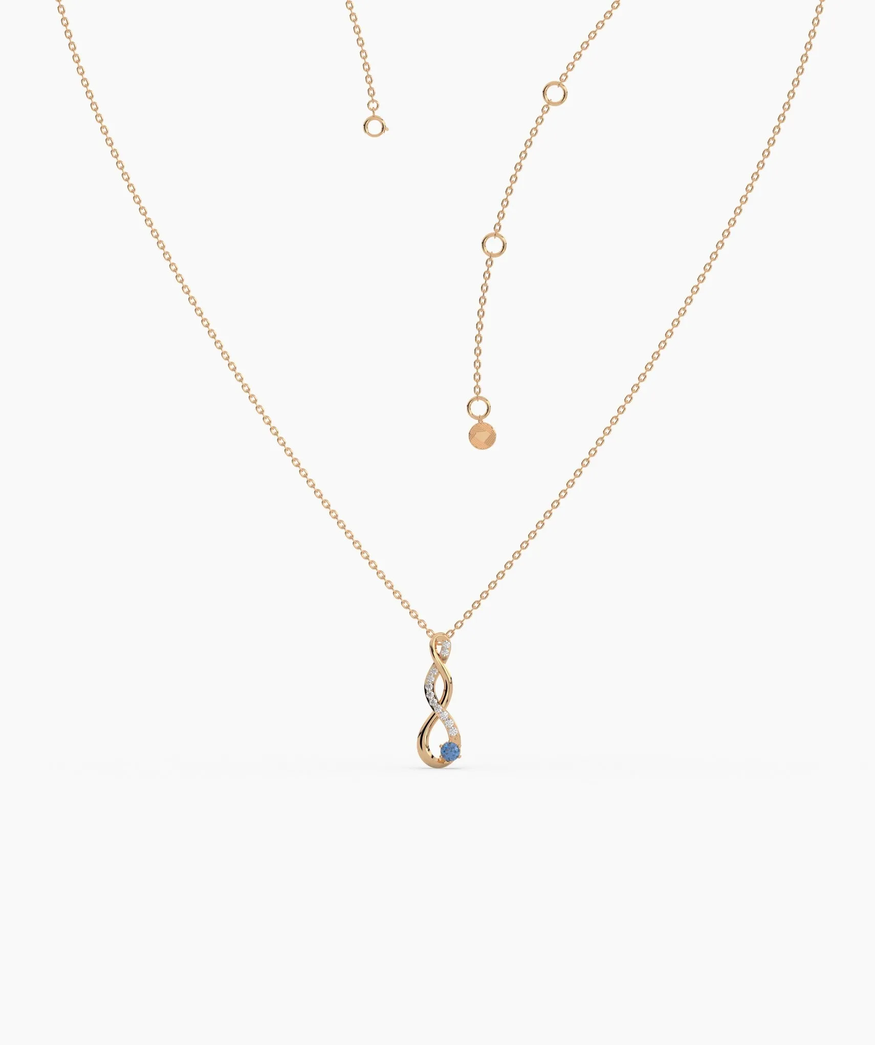 Blue Gem & Diamond Necklace