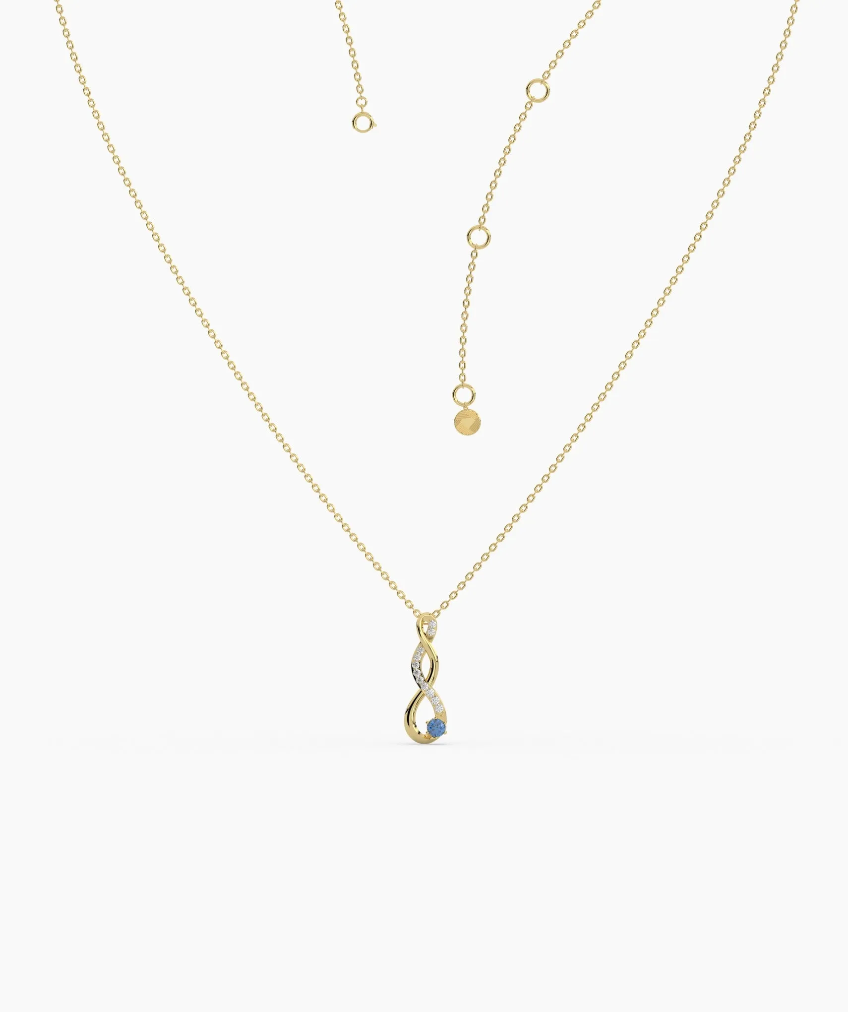 Blue Gem & Diamond Necklace