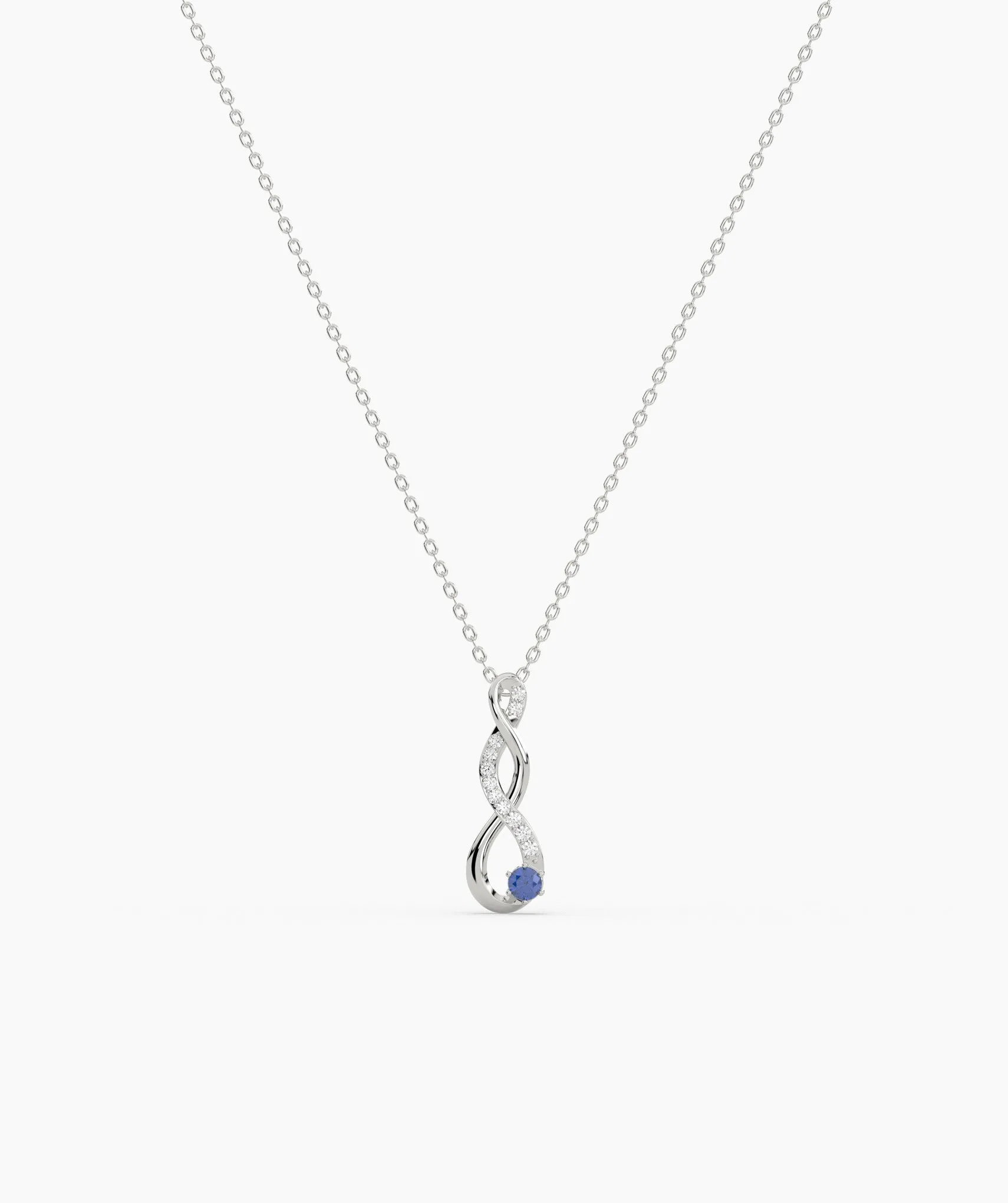 Blue Gem & Diamond Necklace