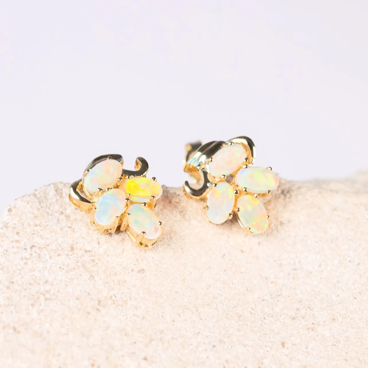 'Bryce' Crystal Opal Earring 14ct Gold