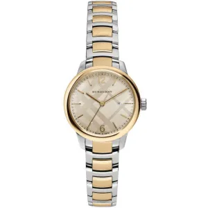 Burberry The Classic Two-tone Stainless Steel Gold Dial Quartz Watch for Ladies - BU10118