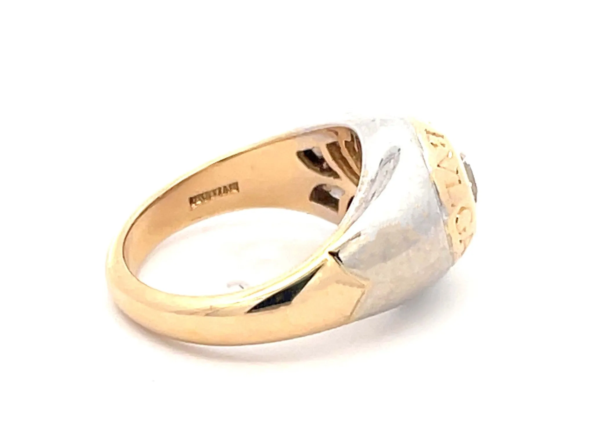 Bvlgari Diamond Ring in 18K White and Yellow Gold