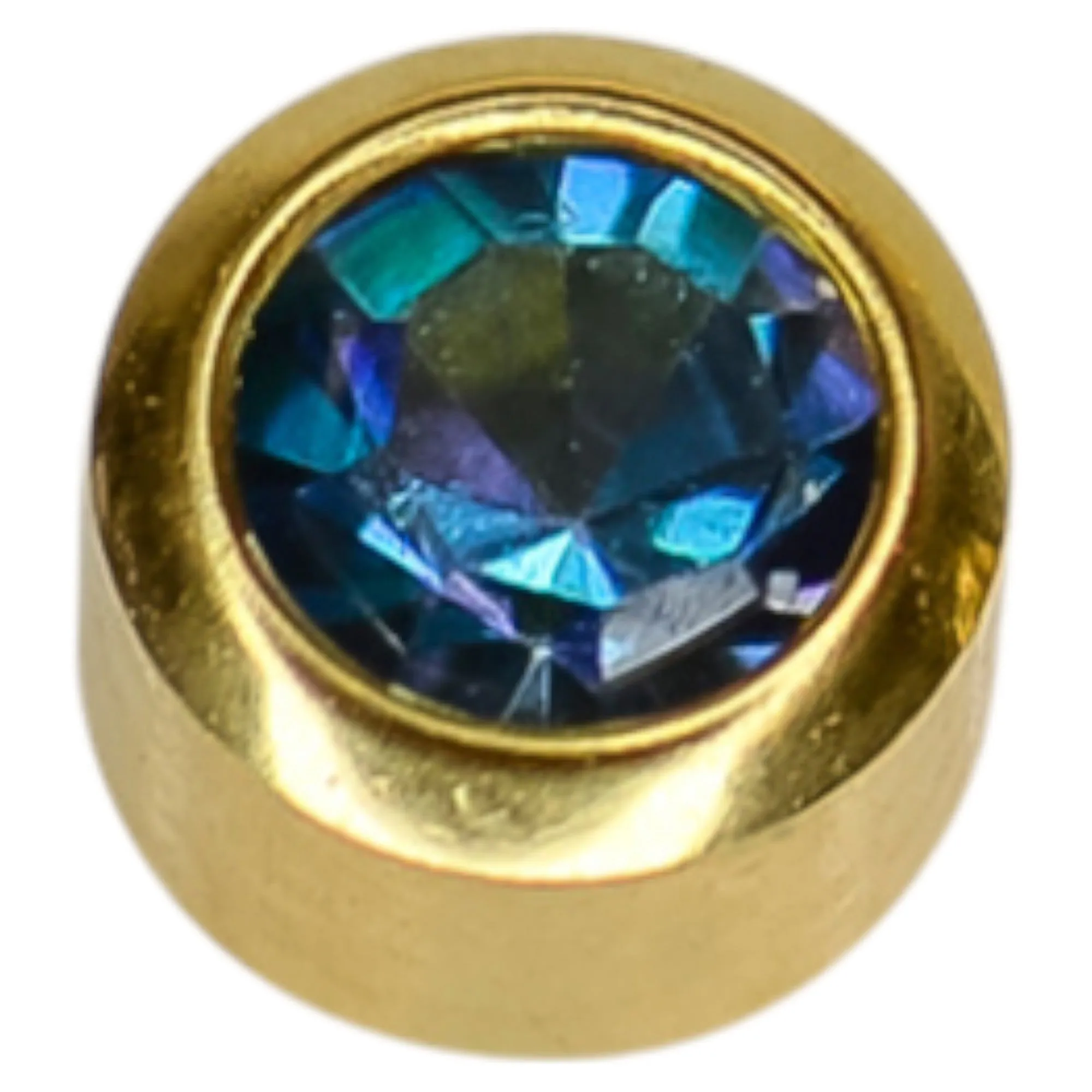 Caflon - Stud Earrings Gold Plated Regular Crystal Tropics 4mm
