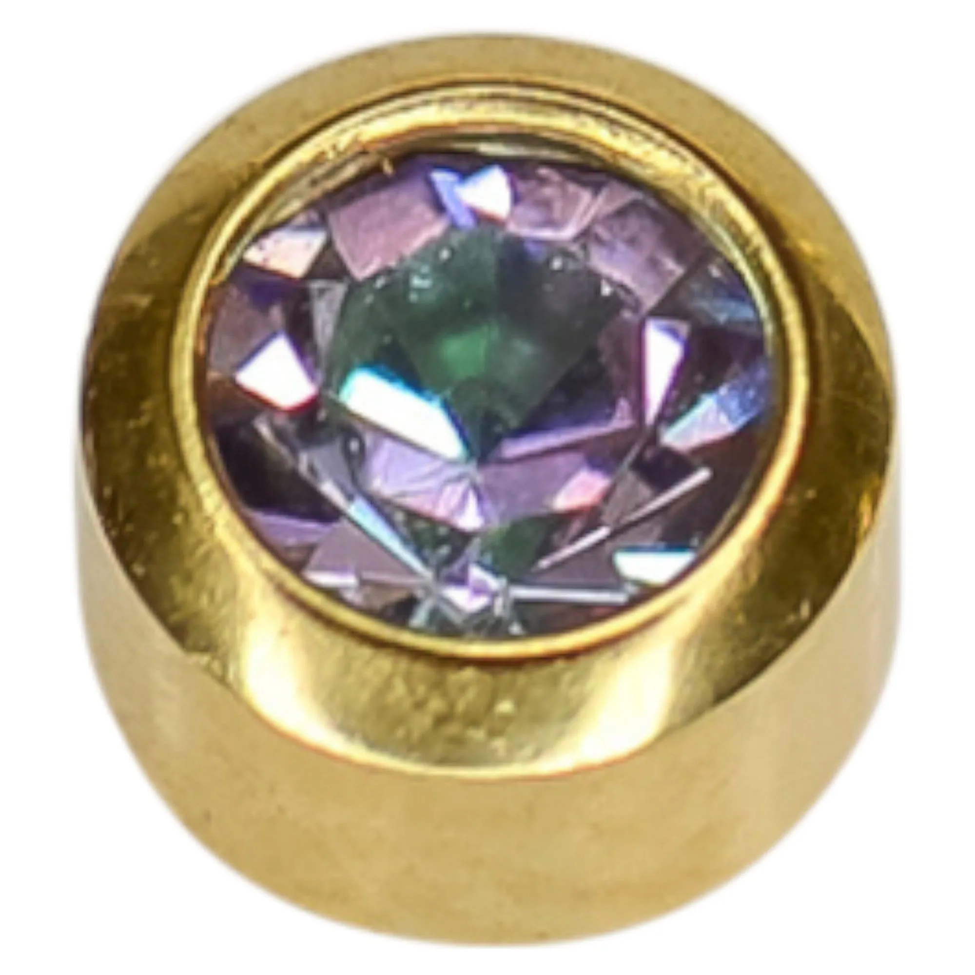 Caflon - Stud Earrings Gold Plated Regular Crystal Tropics 4mm