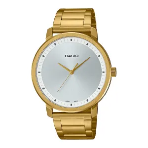 Casio Enticer Gold Stainless Steel Silver Dial Quartz Watch for Gents - MTP-B115G-7EVDF