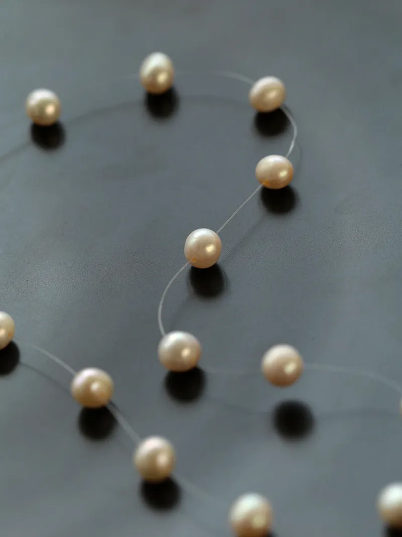 Celestial Dreams Single-layer Freshwater Pearl Necklace-White Pearls