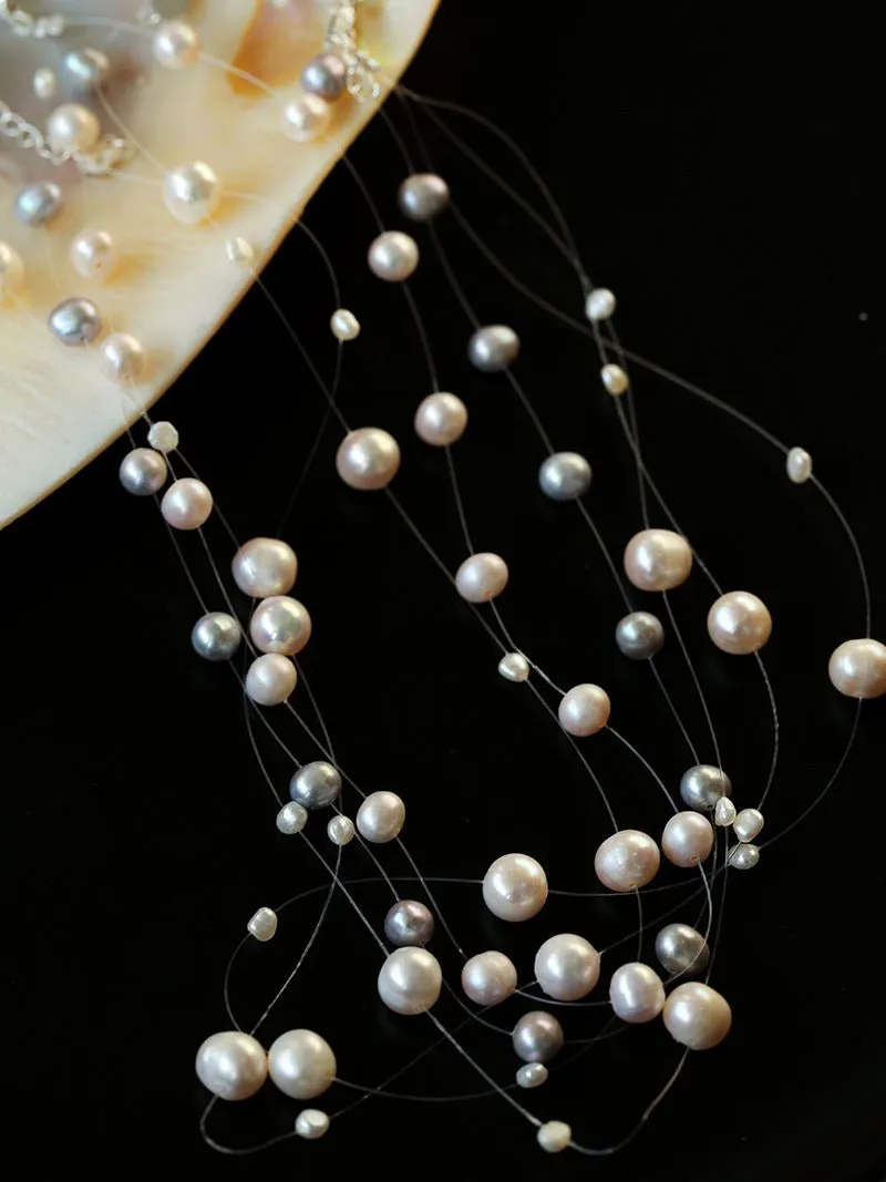 Celestial Dreams Single-layer Freshwater Pearl Necklace-White Pearls