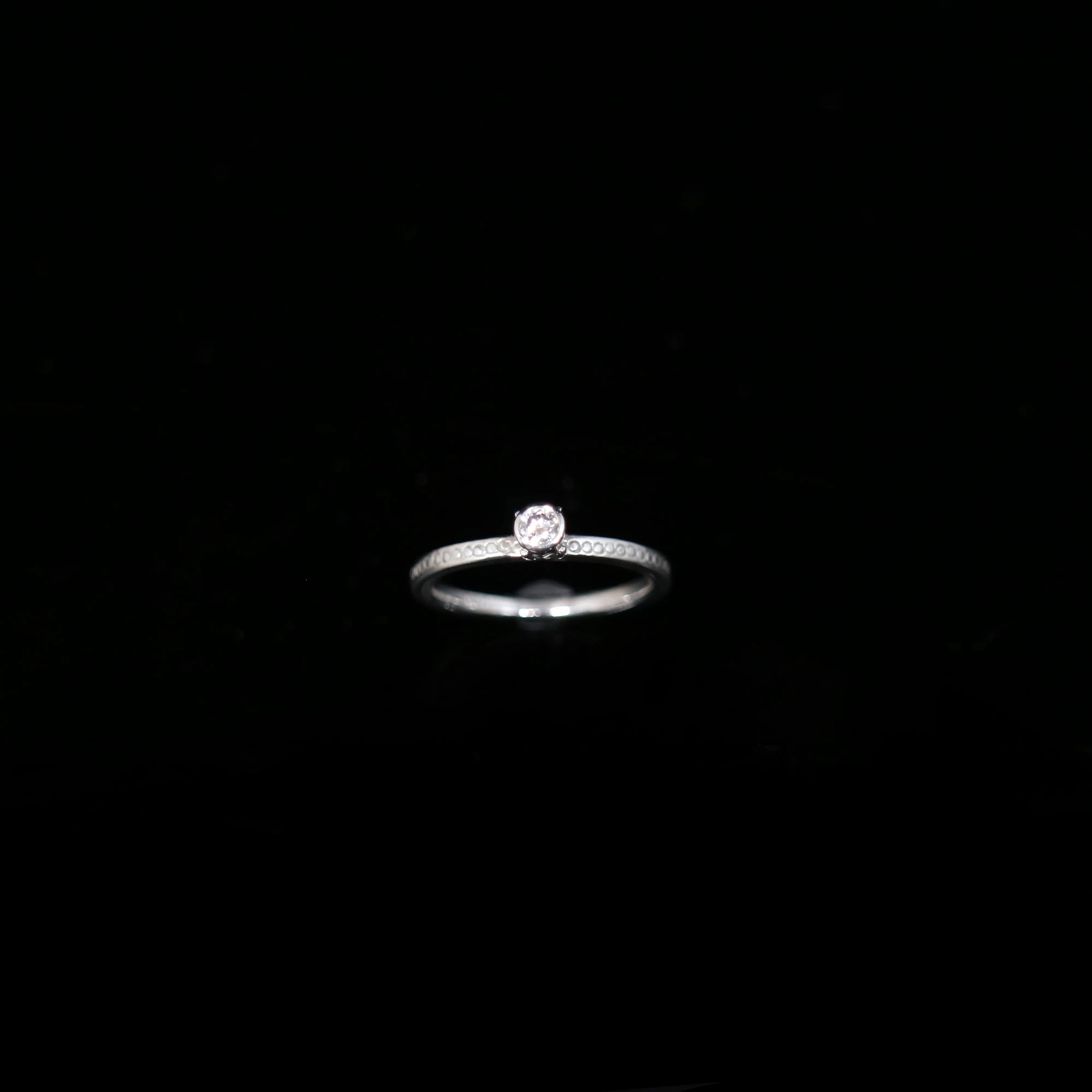 Celts & Kings Ring - 0.10ct Diamond (3mm) - White Gold