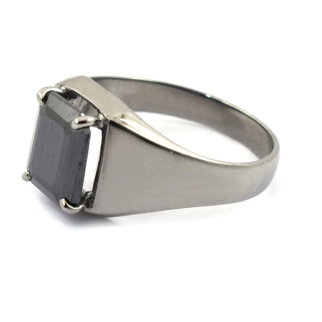 Certified 3.25 Ct Radiant Cut Black Diamond Solitaire Ring in 925 Silver, Ideal Gift! Amazing Look