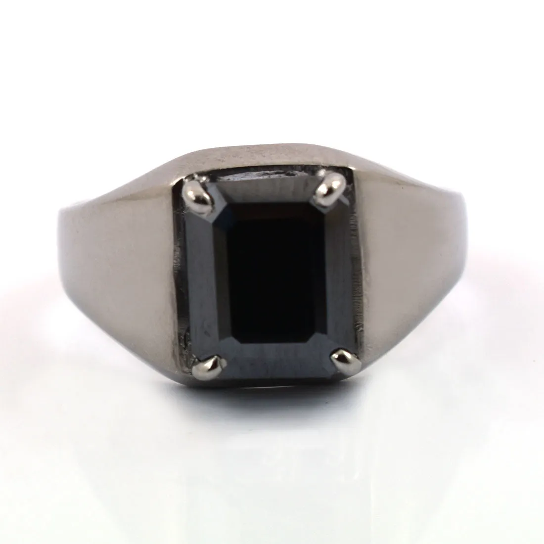Certified 3.25 Ct Radiant Cut Black Diamond Solitaire Ring in 925 Silver, Ideal Gift! Amazing Look
