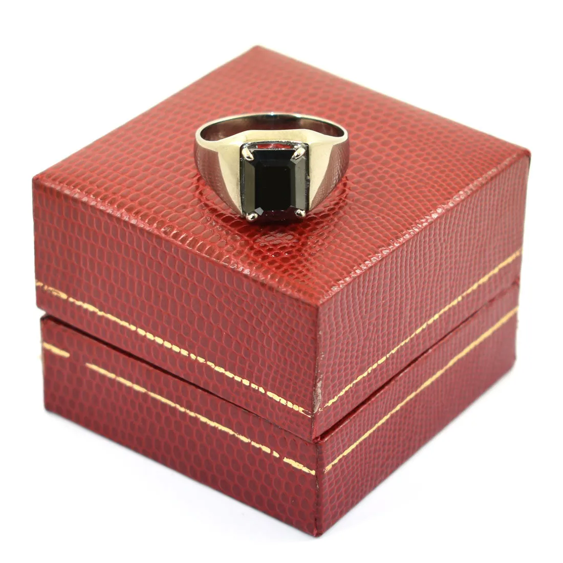 Certified 3.25 Ct Radiant Cut Black Diamond Solitaire Ring in 925 Silver, Ideal Gift! Amazing Look