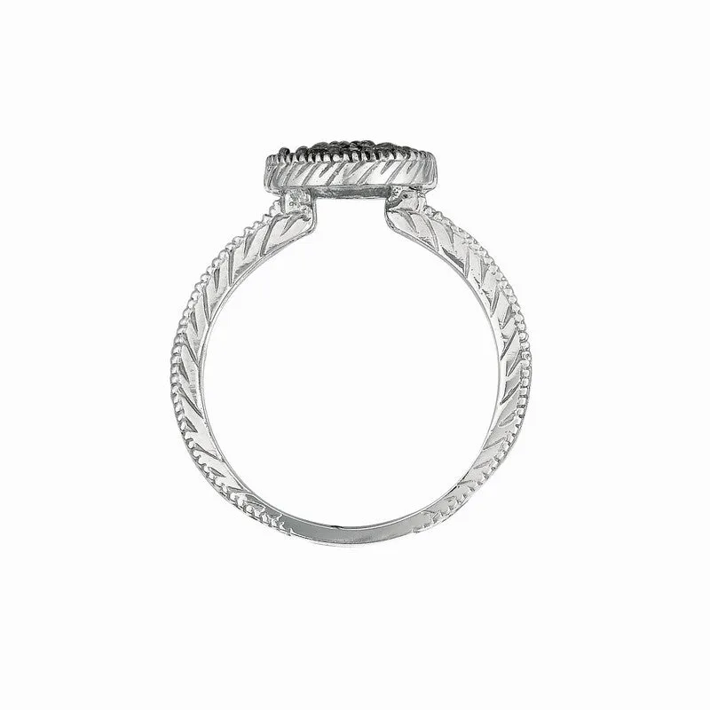 CHAMPAGNE & WHITE DIAMOND ROUND RING 14K GOLD (0.62 CTW)