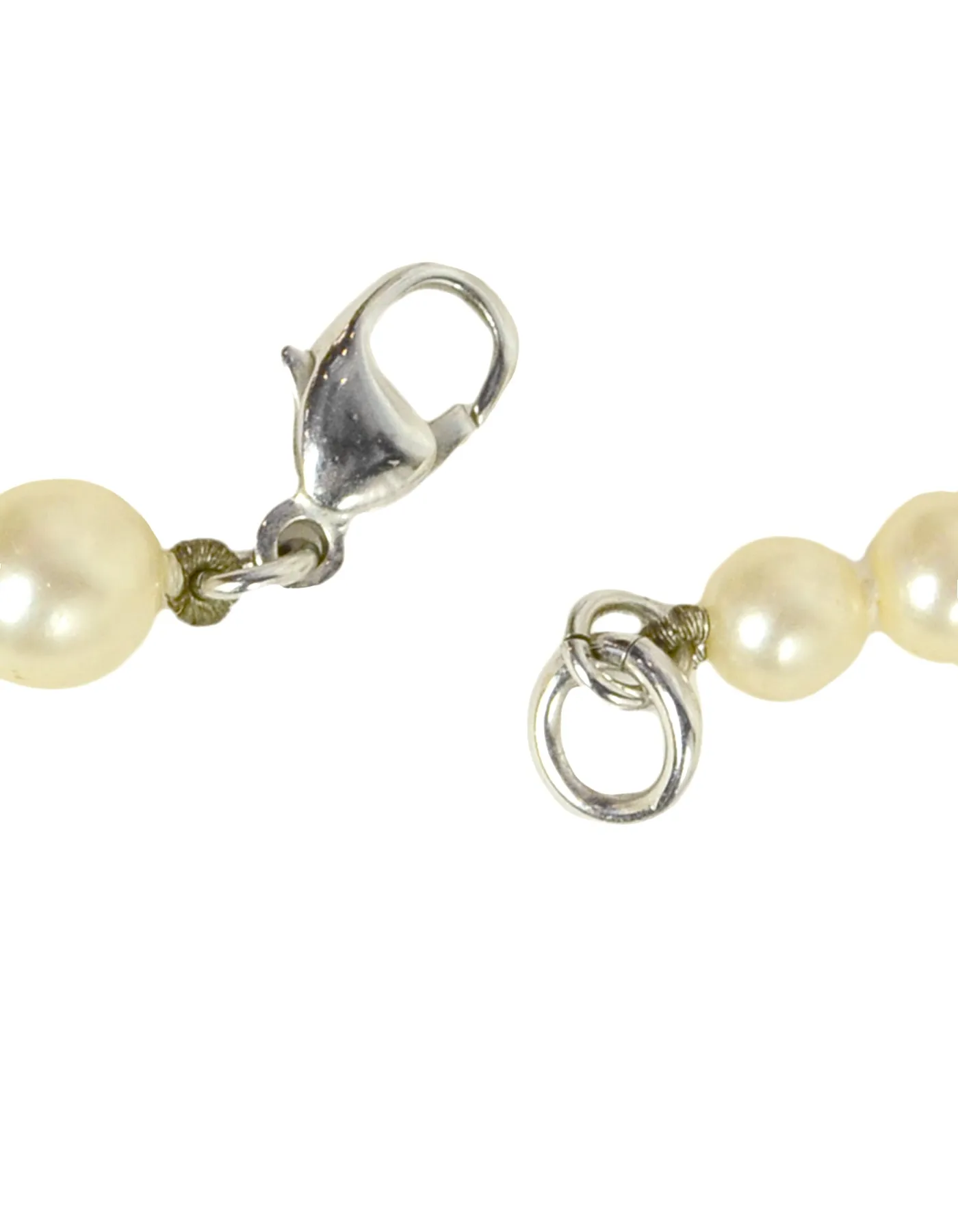 Chanel Graduated Faux Pearl CC Necklace 35"