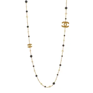 Chanel Pearl Beaded CC Long Necklace