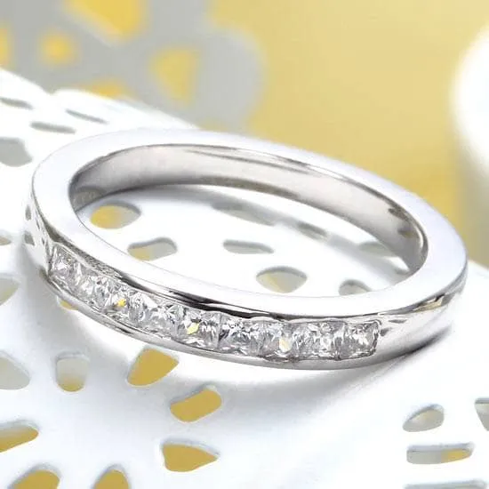 Channel Set Princess Cut Ring
