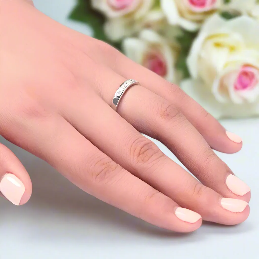 Channel Set Princess Cut Ring