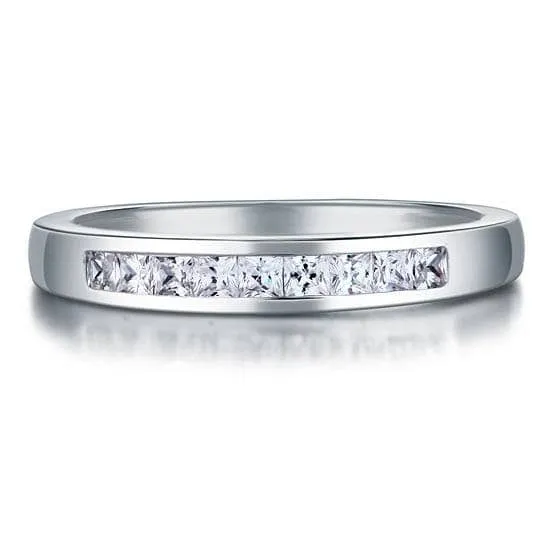 Channel Set Princess Cut Ring