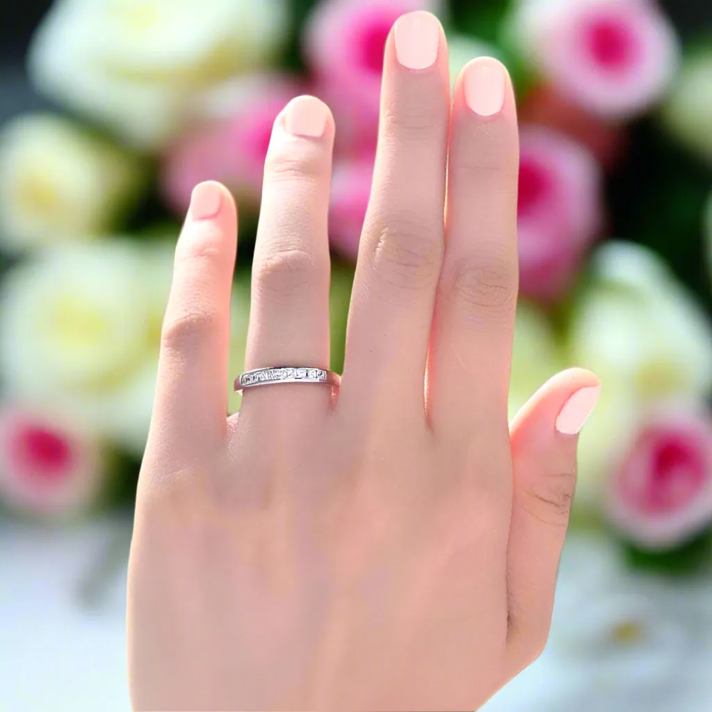 Channel Set Princess Cut Ring