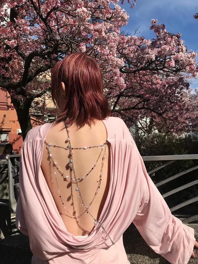 Cherry Blossom Motif Waist Chain Necklaces【s0000012126】