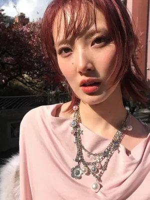 Cherry Blossom Motif Waist Chain Necklaces【s0000012126】